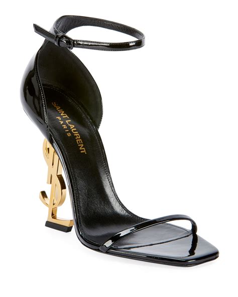 sandalo ysl con piuma|ysl heel sandals.